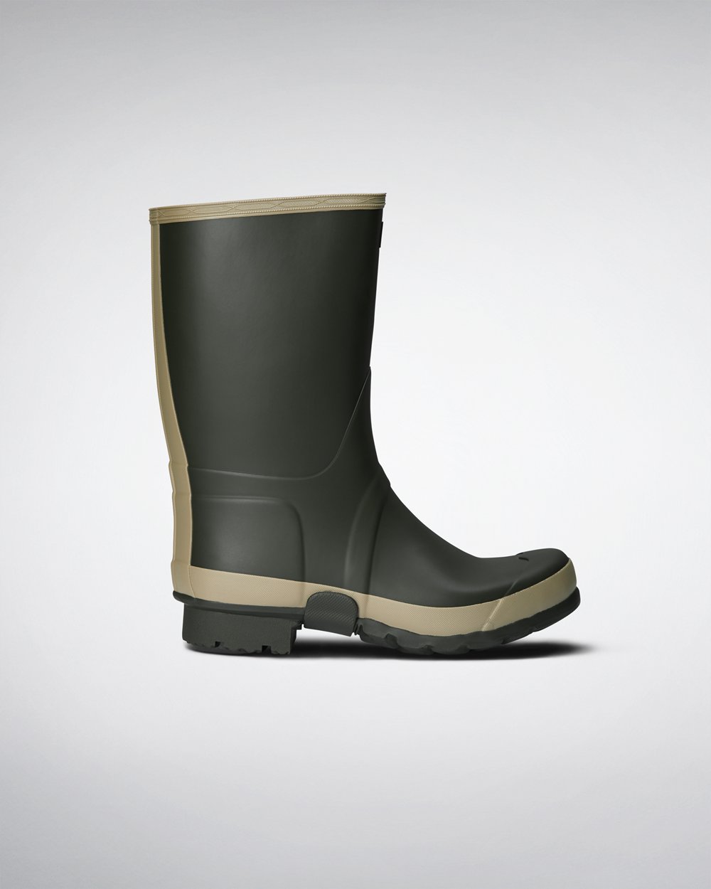 Mens Hunter Short Rain Boots Dark Olive - Gardener - 3859410-NC